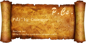 Pély Csongor névjegykártya